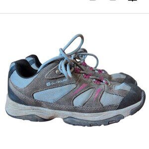 Outbound Sneaker Lace up Trail Low Cut Hiking Shoes in Gray/Pink Water Resistant